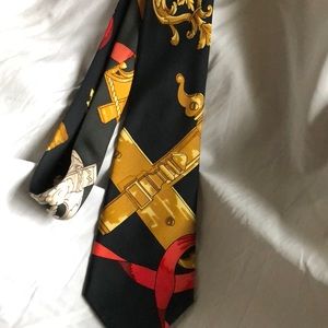 Hermès silk scarf print tie